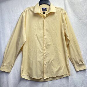 Dockers Collared Button Up Yellow Plaid Long Sleeve Shirt Men Medium 15-15 1/2
